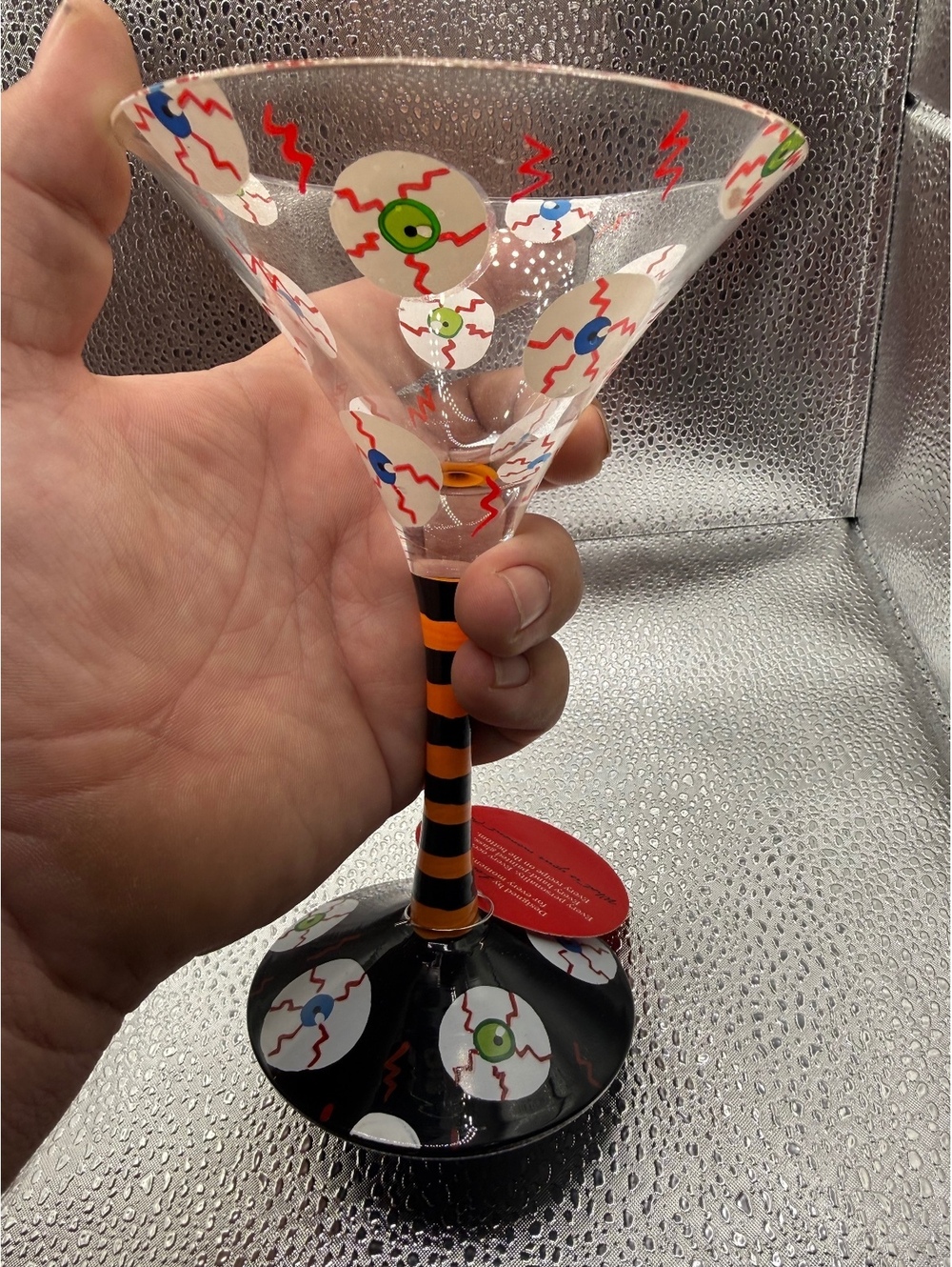 Lolita Bloodshot Hand-Painted Martini Glass